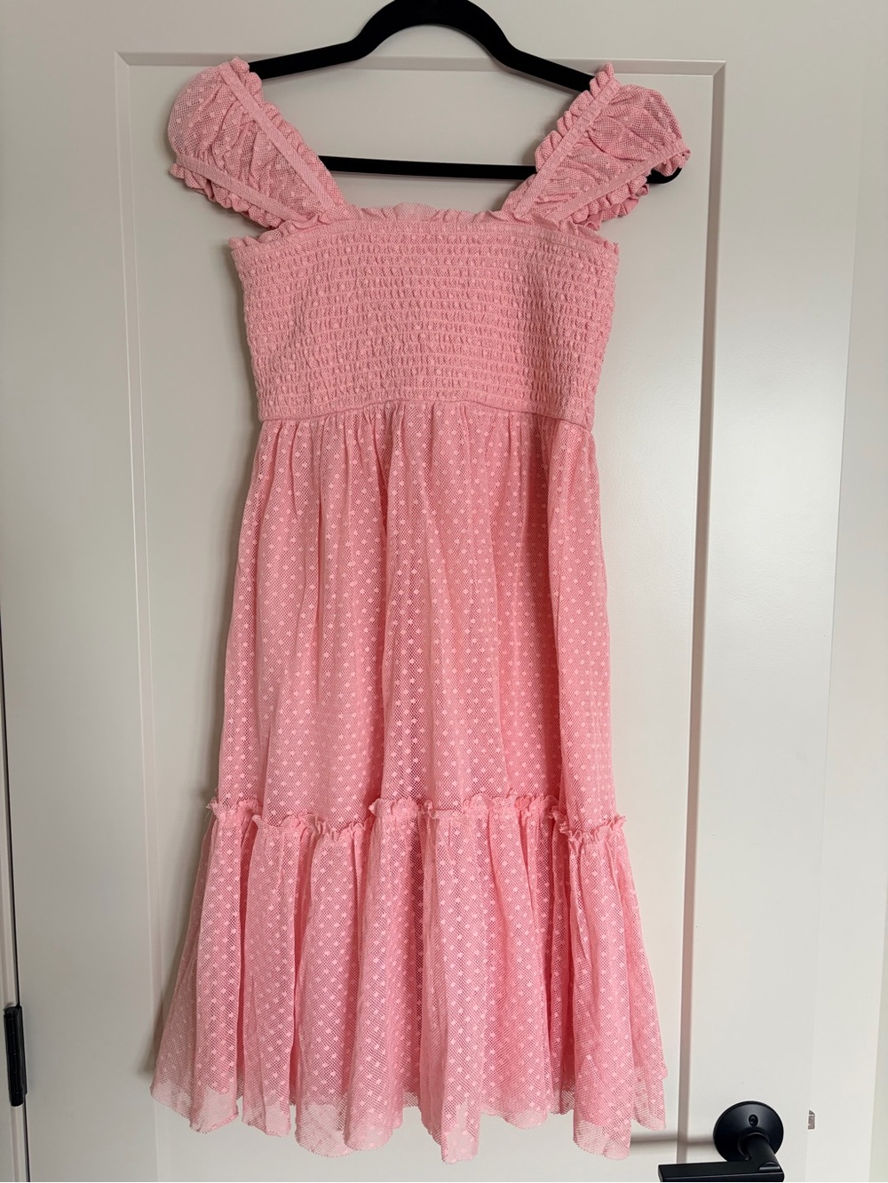 BNWT GAP Girls Pink Smocked Tiered Dress